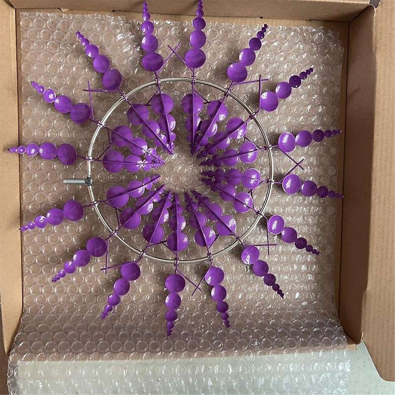 Purple Magic Metal Windmill New Kinetic Metal Windmill, Suitable for Yard and Garden