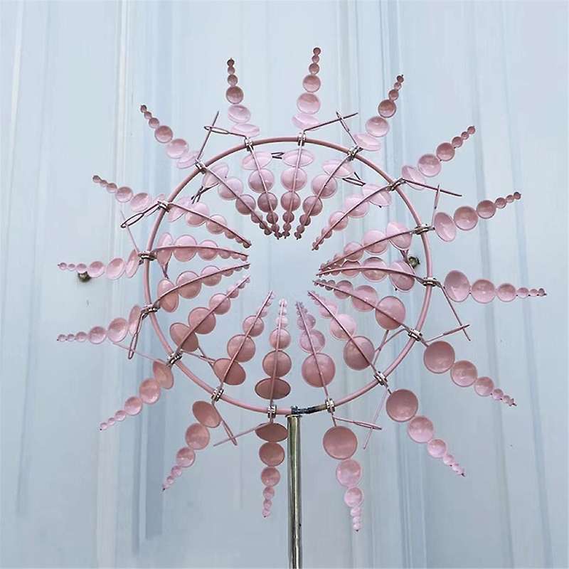 Purple Magic Metal Windmill New Kinetic Metal Windmill, Suitable for Yard and Garden