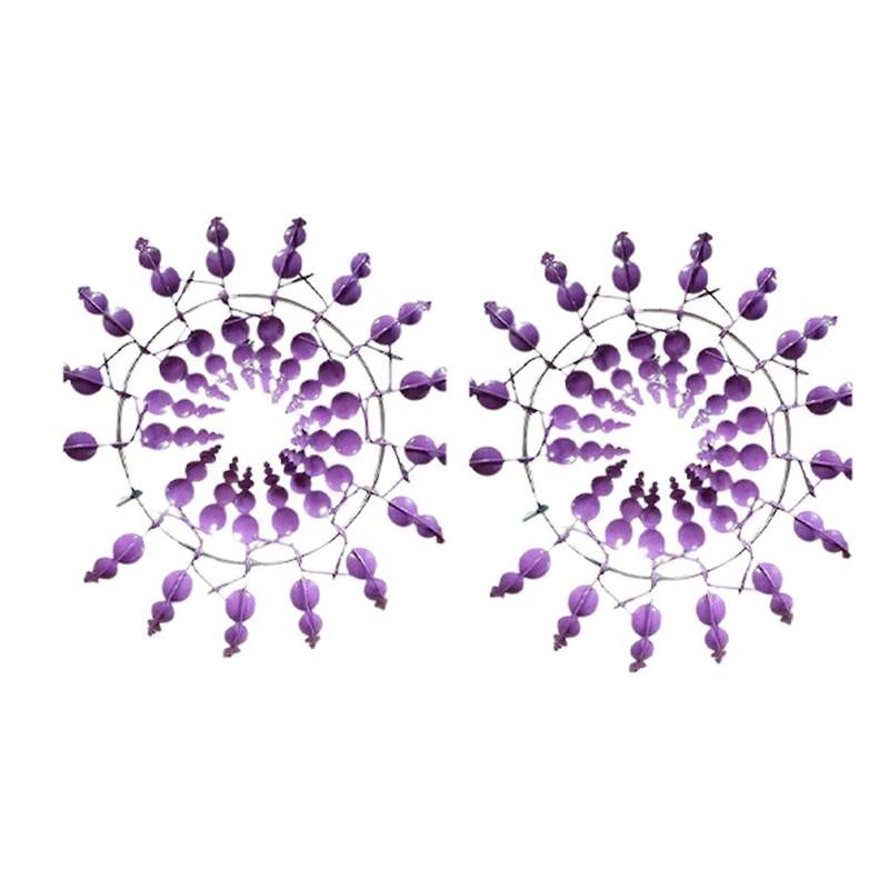 Purple Magic Metal Windmill New Kinetic Metal Windmill, Suitable for Yard and Garden