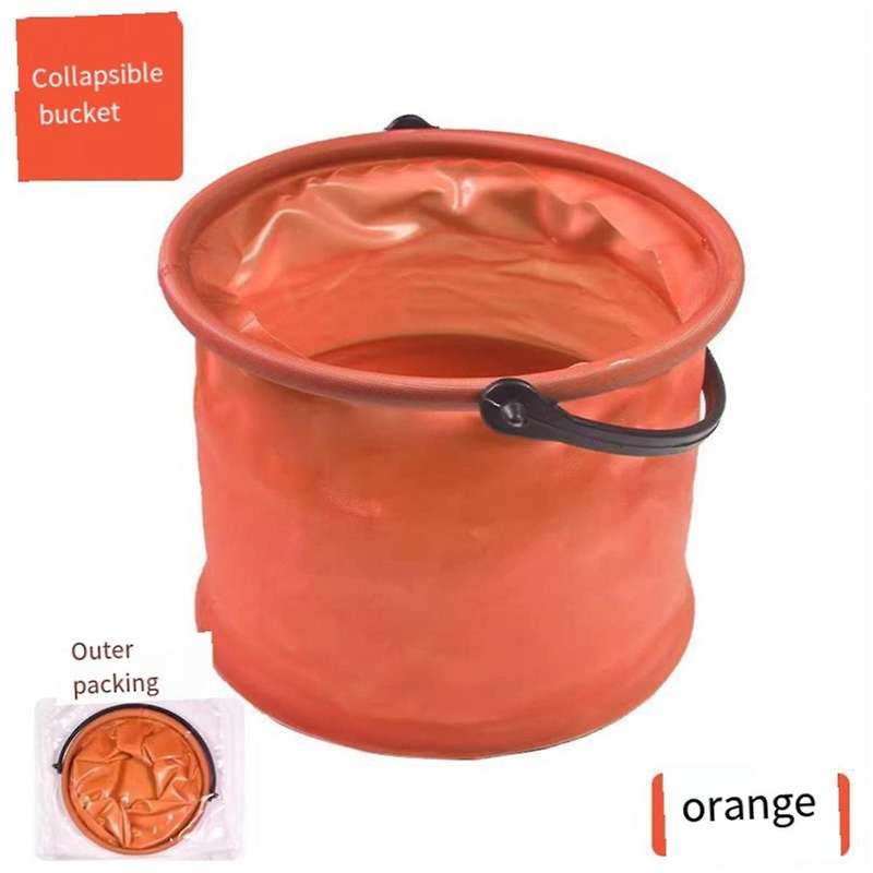 Purple Folding Bucket, Foldable Portable Fishing Bucket, Art Color Bucket, Pen Washer