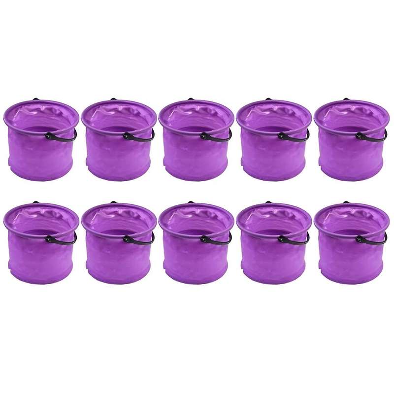 Purple Folding Bucket, Foldable Portable Fishing Bucket, Art Color Bucket, Pen Washer