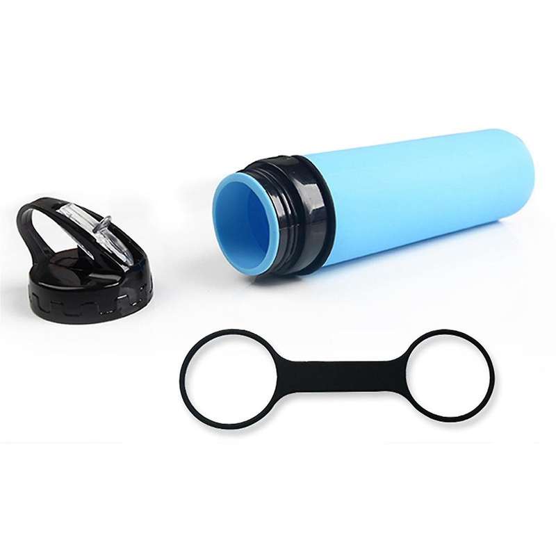 Purple Outdoor Sports Silicone Water Cup 600ml Cycling Water Cup Portable Ring