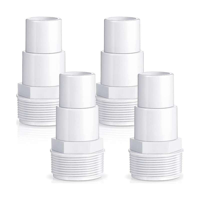 PVC Tube Fitting Adapter 3.8cm/1.5Inch Threaded Hose Fittings Connector Equipment for SPX1091Z7 SPX1