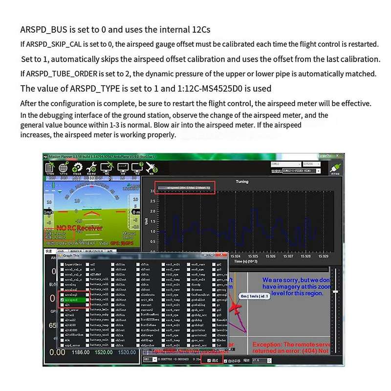 PX4 Airspeedometer Airspeed Sensor Airspeed Meter for PX4 Flight Controller