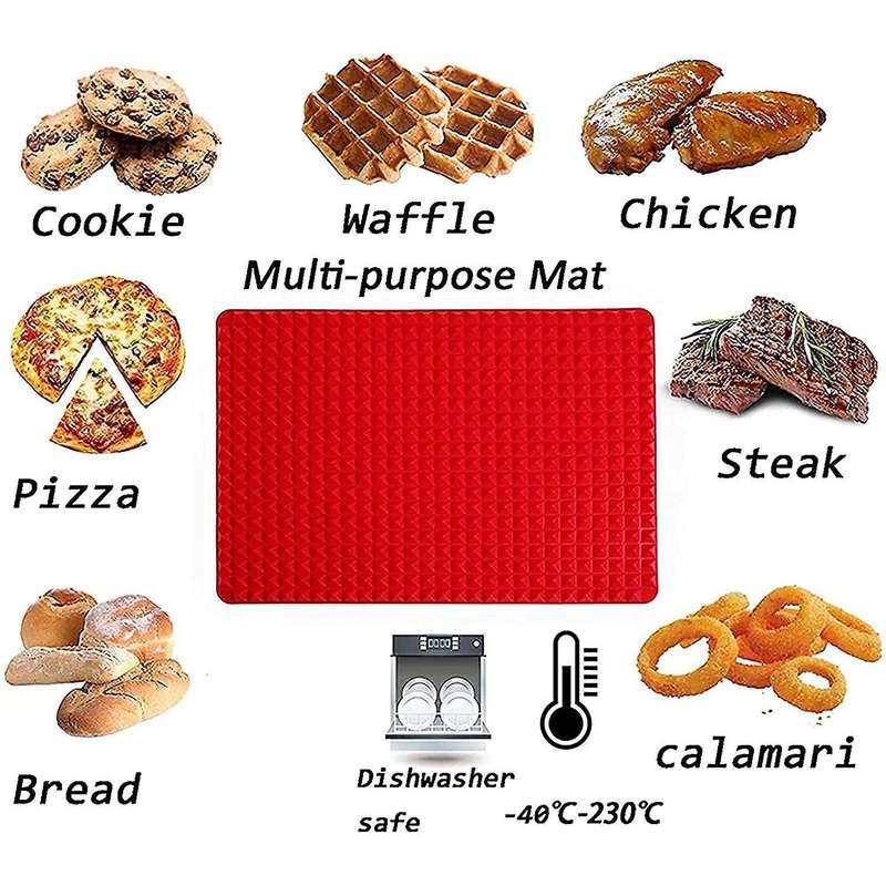 Pyramid Baking Mats,Pyramid Oven Mat Silicone Cooking Mats,Non Stick Reusable Bakeware Pan Kitchen T