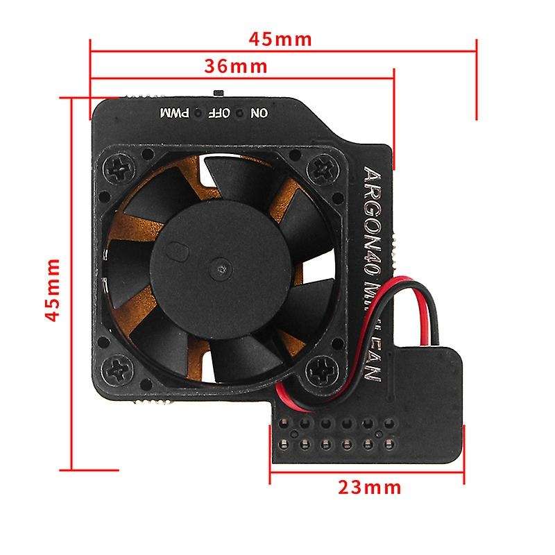 PWM Mini Fan with Switch for 4B+/3B+ Metal Base Radiator with Switch Button