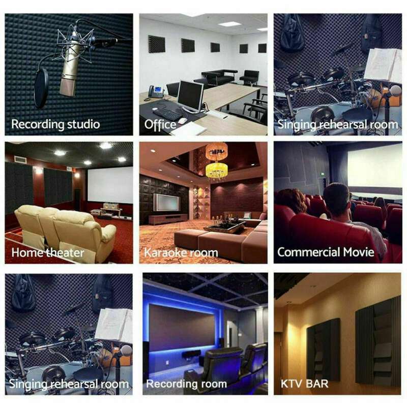 Pyramid Shape Soundproof Foam Sound Proof Padding Treatment Panel