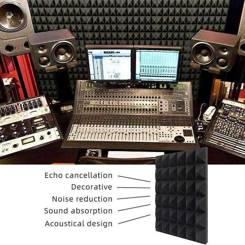 Pyramid Shape Soundproof Foam Sound Proof Padding Treatment Panel