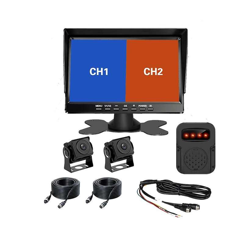 Pz612-2ahd- 120 Degree Car Ahd 1080p 2 Megapixels 7 Inch Front and Rear 2 Way Rearview Mirror Monito