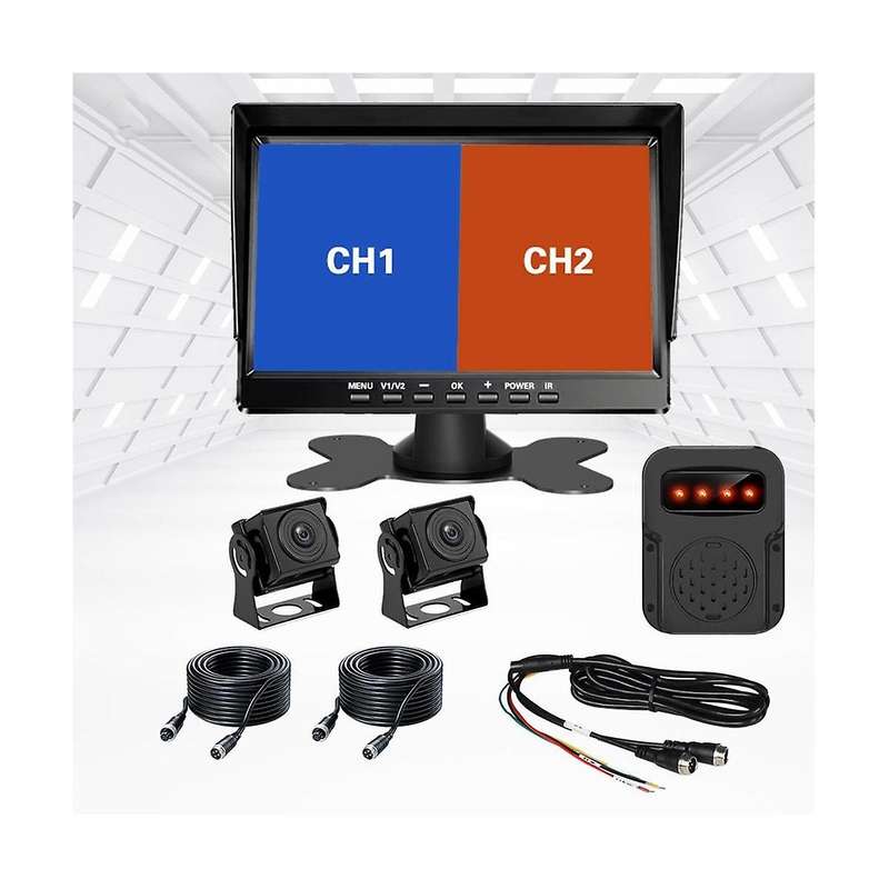 Pz612-2ahd- 120 Degree Car Ahd 1080p 2 Megapixels 7 Inch Front and Rear 2 Way Rearview Mirror Monito