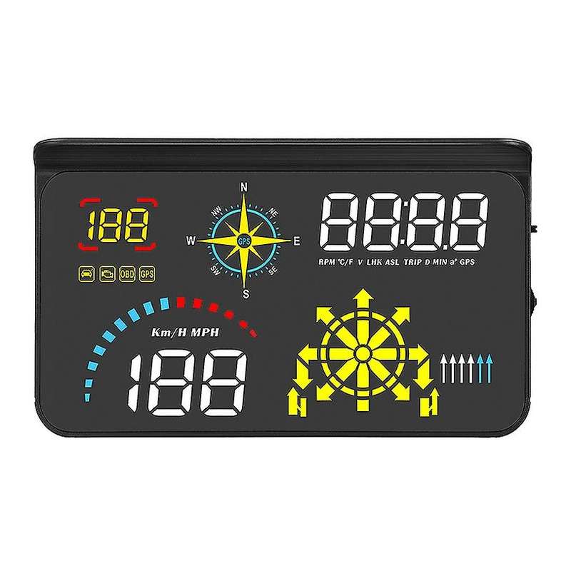 Q10 Windshield Projector OBD2 Scanner with Live Navigation GPS HUD Speed Fuel Consumption Car Speedo