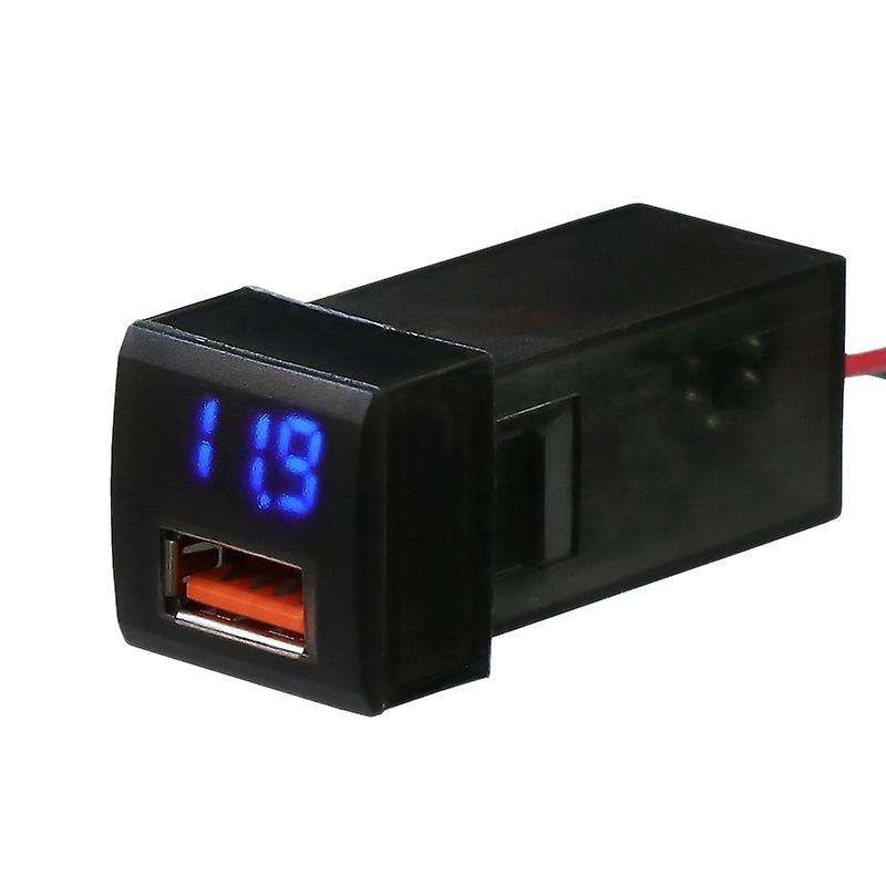 Qc3.0 Usb Interface Socket Fast Car Charger Voltage Display Battery Monitor for Prado