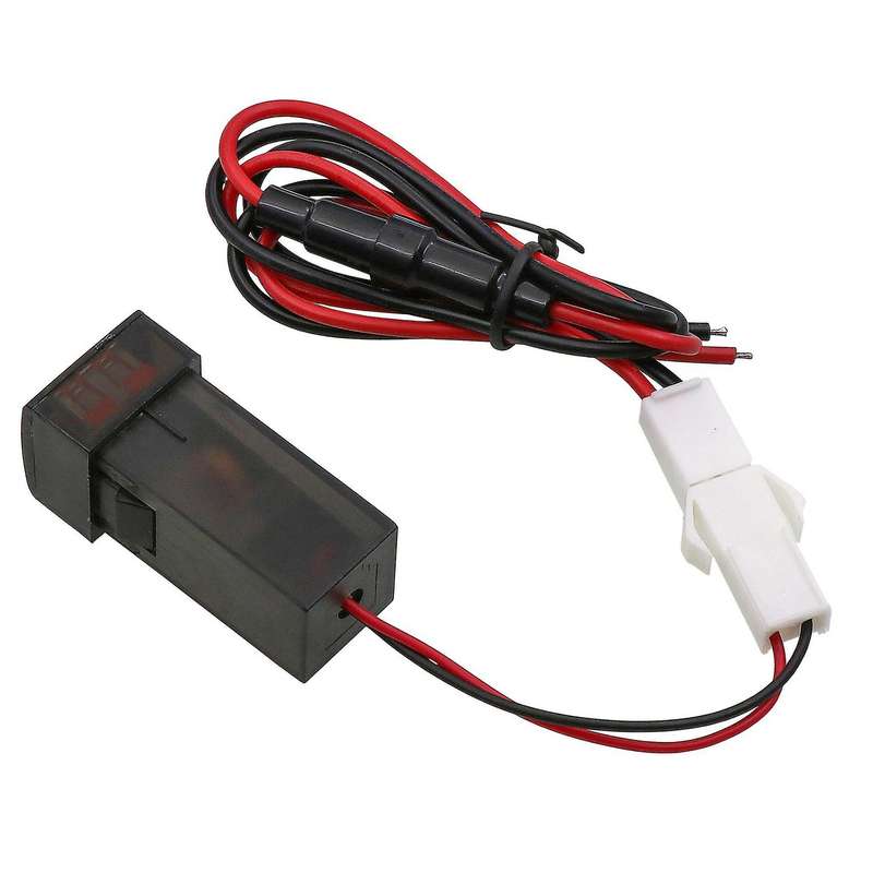 Qc3.0 Usb Interface Socket Fast Car Charger Voltage Display Battery Monitor for Prado