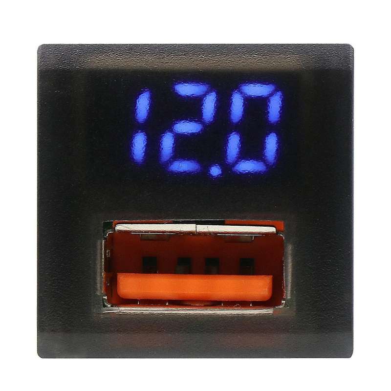 Qc3.0 Usb Interface Socket Fast Car Charger Voltage Display Battery Monitor for Prado