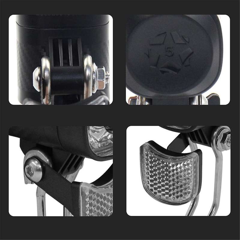 QD470 E-Bike LED Headlight 6V-12V/48V Bicycle Light Waterproof Front Headlight Waterproof Connector