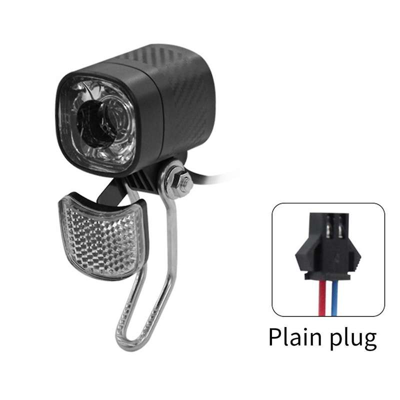 QD470 E-Bike LED Headlight 6V-12V/48V Bicycle Light Waterproof Front Headlight Waterproof Connector