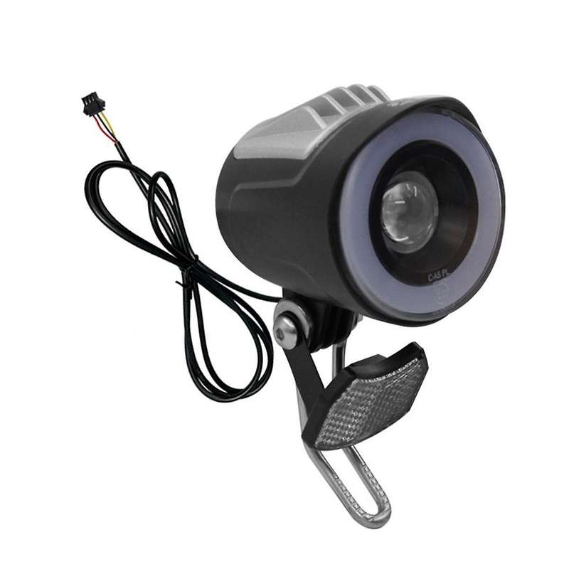 QD228 Electric Bicycle Headlight Ebike Front Light E-Bike Horn Light Electric Scooter Horn Light
