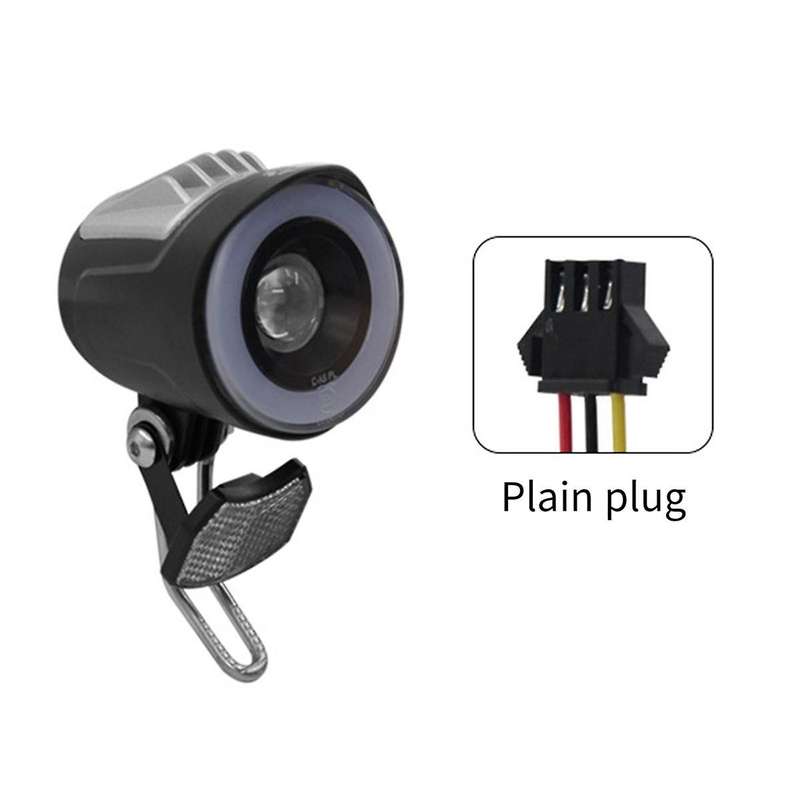 QD228 Electric Bicycle Headlight Ebike Front Light E-Bike Horn Light Electric Scooter Horn Light