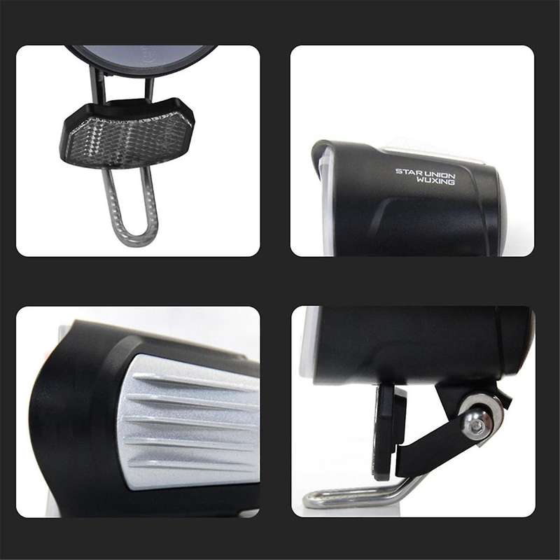 QD228 Electric Bicycle Headlight Ebike Front Light E-Bike Horn Light Electric Scooter Horn Light