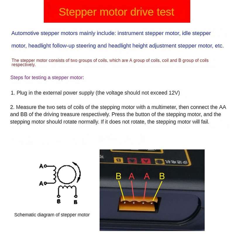 QDB-2A 3A Car Ignition Coil Tester Car Idle Stepper Motor Solenoid Valve Injector Actuator Fault Det
