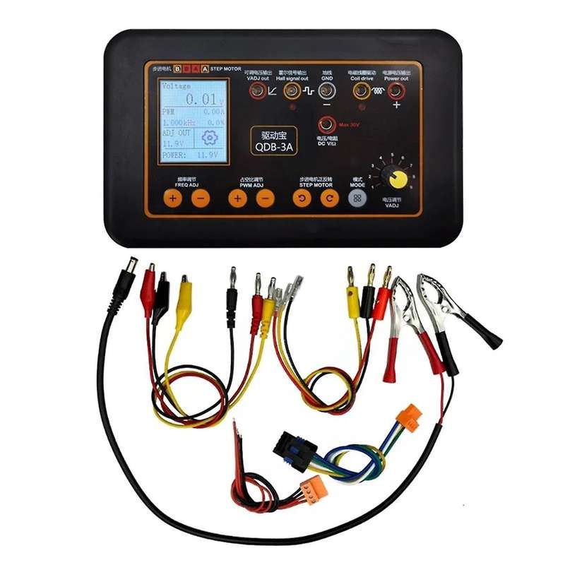 QDB-3A Automotive Ignition Coil Tester Idle Stepper Motor Solenoid Valve Injector Actuator Driver C