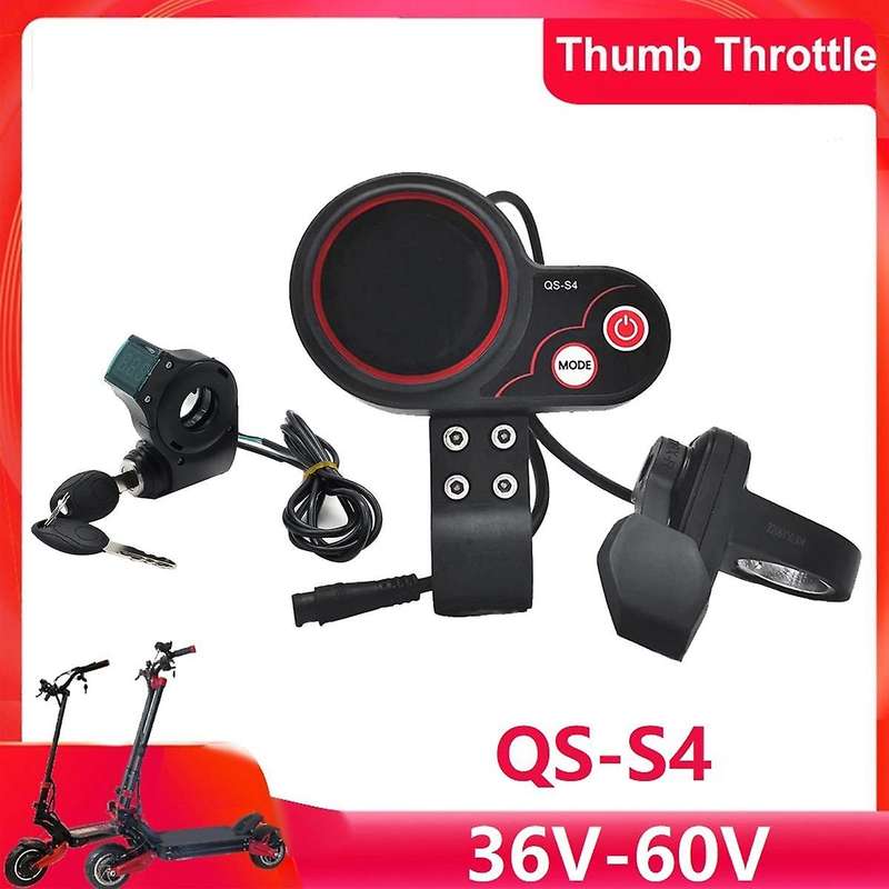Qs-s4 36v-60v Thumb Throttle Lcd Display Kit+ignition Lock Key Long Cable for Zero 8 9 10 8x 10x Ele