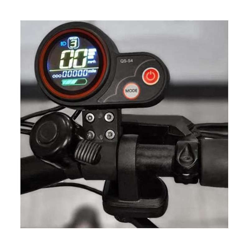 QS-S4 48V-60V Thumb Throttle LCD Display Meter for Zero 8 9 10 8X 10X Electric Scooter 6PIN with Du