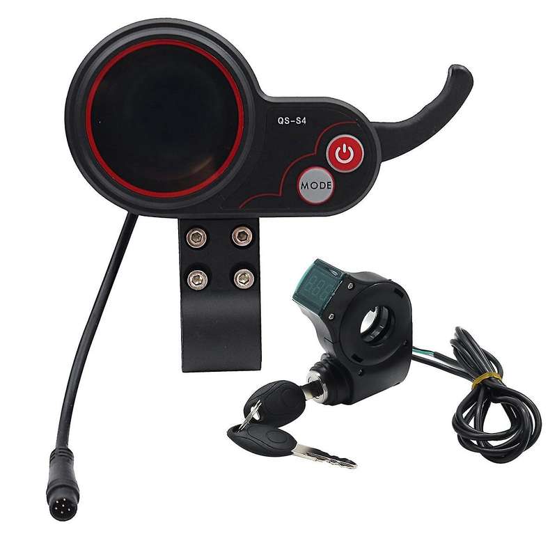 Qs-s4 36v-60v Thumb Throttle Lcd Display+lgnition Lock Key Long Cable for Zero 8 9 10 8x 10x Electri