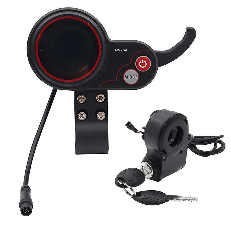 Qs-s4 36v-60v Thumb Throttle Lcd Display+lgnition Lock Key for Zero 8 9 10 8x 10x Electric Scooter 6