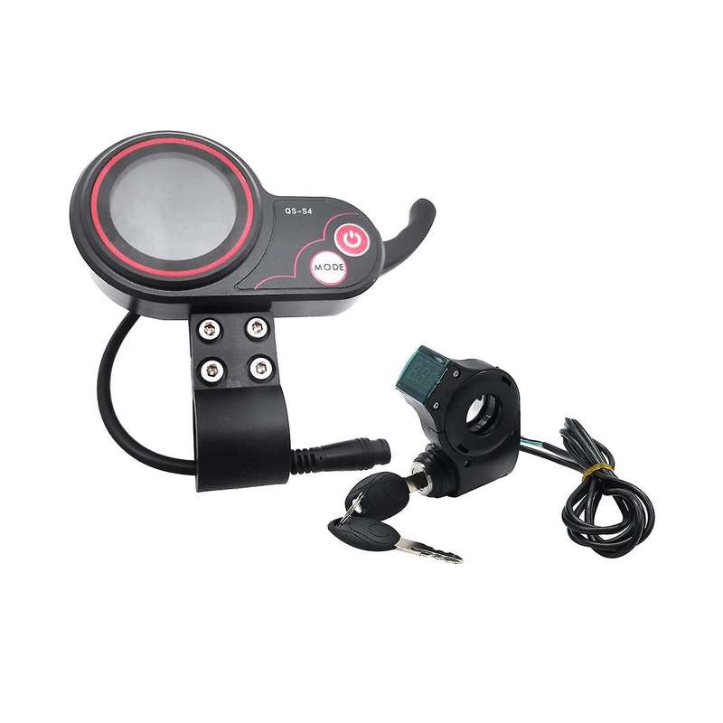 Qs-s4 72v Thumb Throttle Lcd Display Meter+lgnition Lock Key Long Cable Only for Zero 11x Electric S
