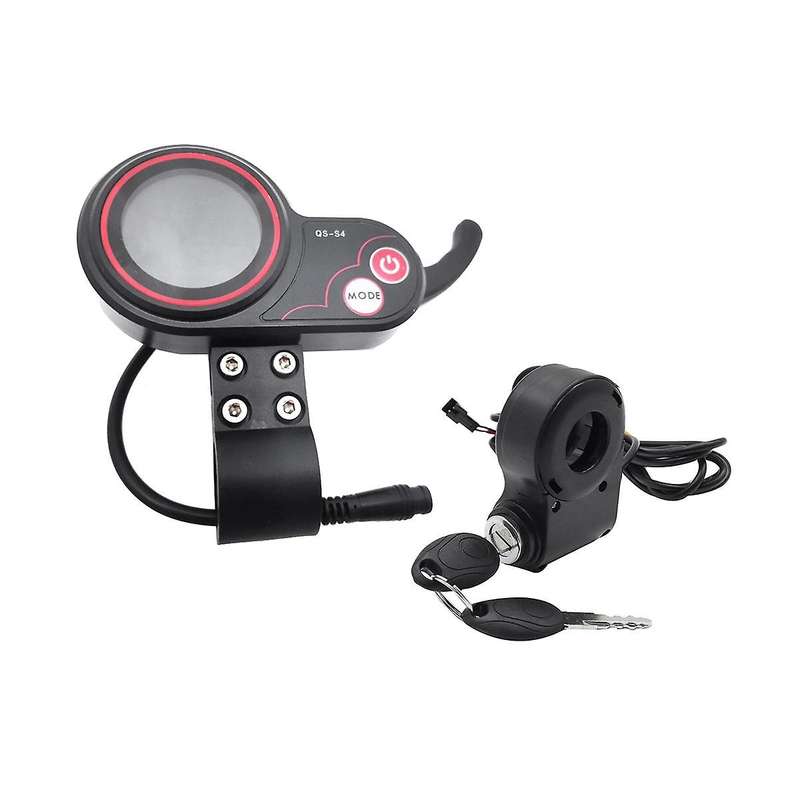 Qs-s4 72v Thumb Throttle Lcd Display Meter+lgnition Lock Key Only for Zero 11x Electric Scooter 6pin