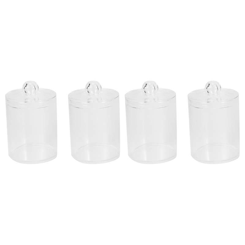 Qtip Holder Dispenser for Cotton Ball, Cotton Swab Jar with Lids for Bathroom Canister Storage Orga