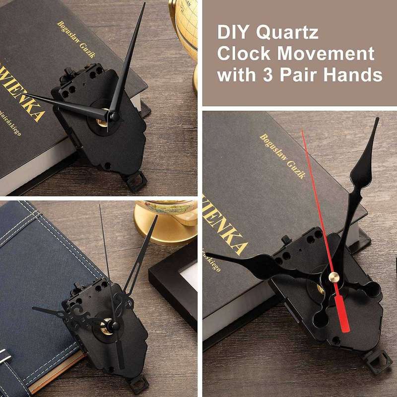 Quartz Pendulum Trigger Clock Movement Chime Melody Mechanism Clock Kit with 3 Pairs of Hands