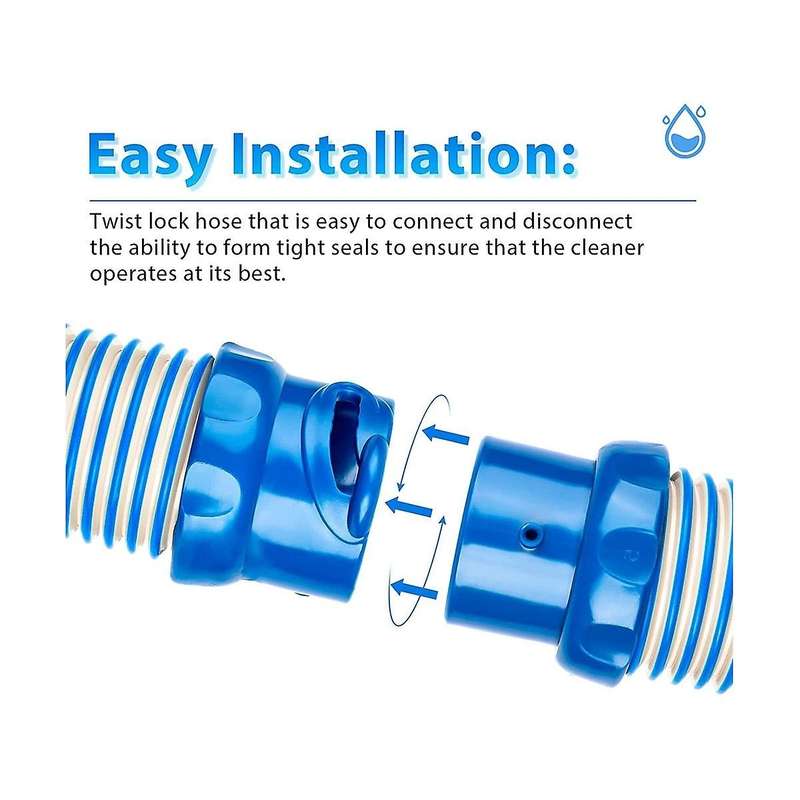 R0527700 Pool Cleaner Hose for Zodiac Mx6 Mx8 Pool Cleaner,39 Inch Twist Lock Hose for Pool - 2 Pac