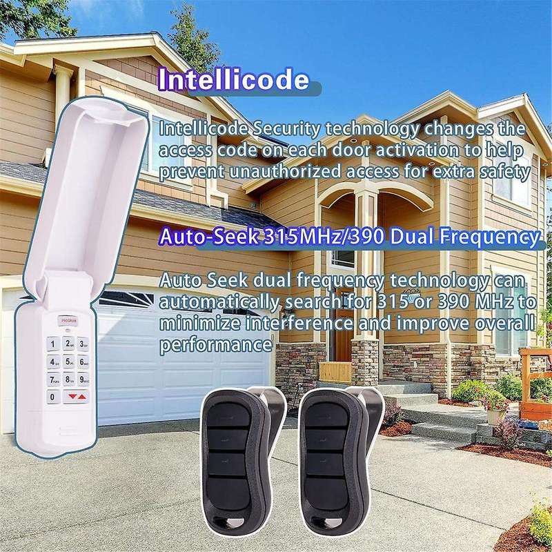 -r Garage Door Opener Wireless Keypad with 2pack G3t-r Remote for Door Opener, Replace -bx -bx G3t-a