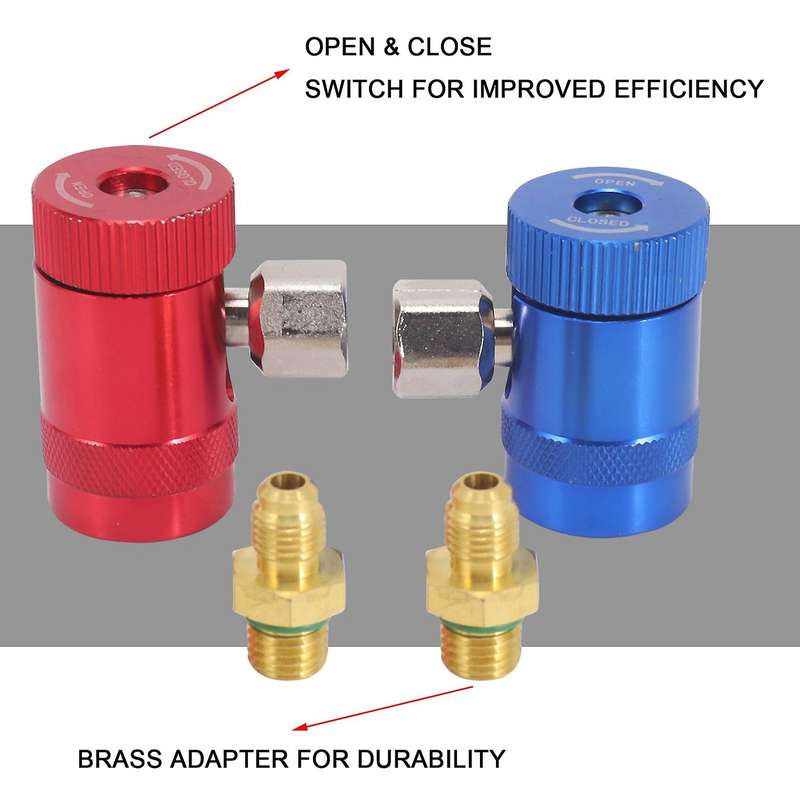 R1234yf Self-sealing Can Tap with R134a Tank Adapter and R1234 Quick Couplers, for A/c Refrigerants