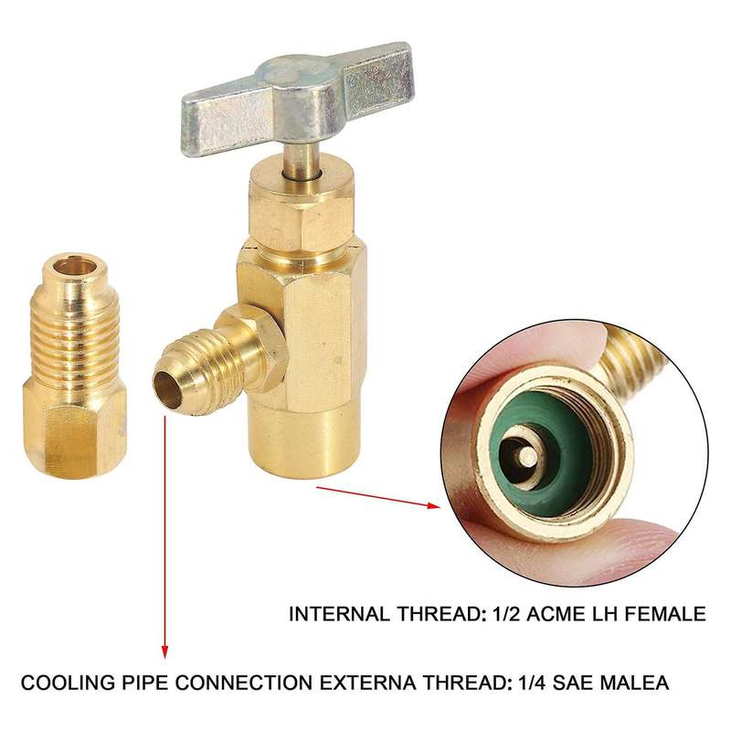 R1234yf Self-sealing Can Tap with R134a Tank Adapter and R1234 Quick Couplers, for A/c Refrigerants