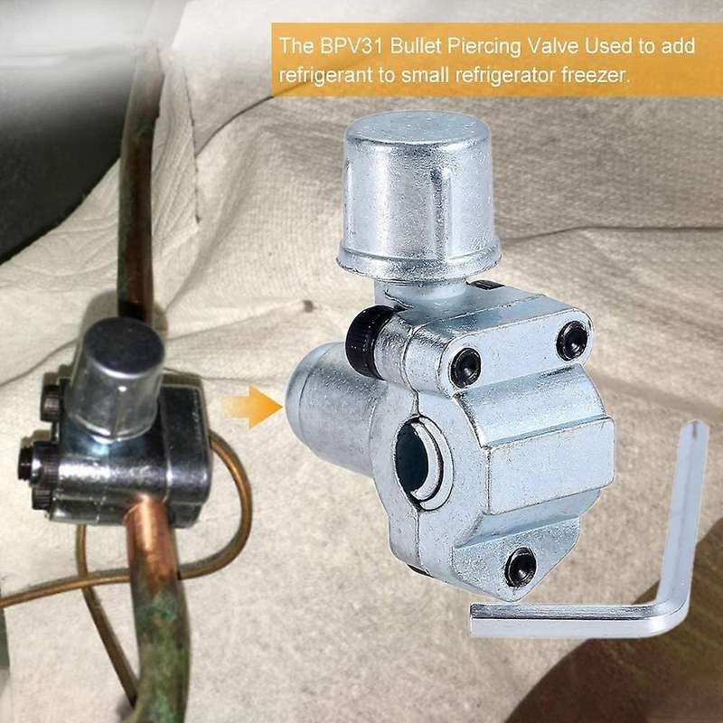 R134A Charging Hose to Refrigerator -with Air Conditioning Gauge - Refrigerant R134A Can Tap to R-1