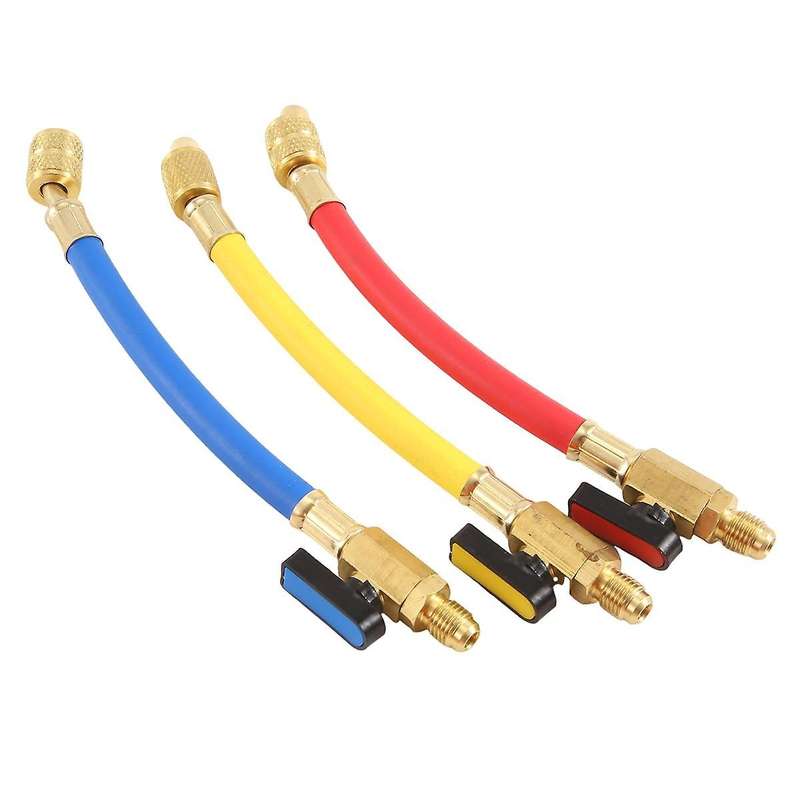 R134A R410 R22 HBA-B03 PSI Manifold Gauge Set A/C Refrigeration Charging Hose HVAC Refrigerant Hose