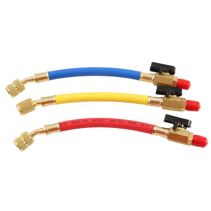 R134A R410 R22 HBA-B03 PSI Manifold Gauge Set A/C Refrigeration Charging Hose HVAC Refrigerant Hose