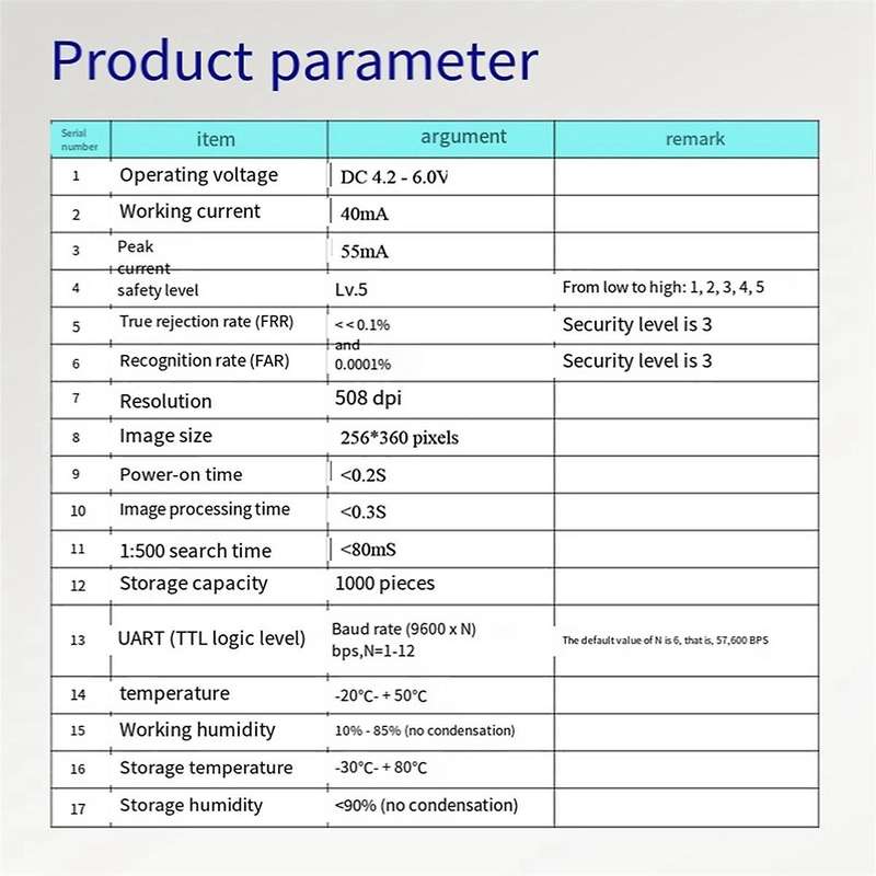 R311 Big Chip Fingerprint Collection and Identification Module is Compatible R105 Fingerprint Sensor