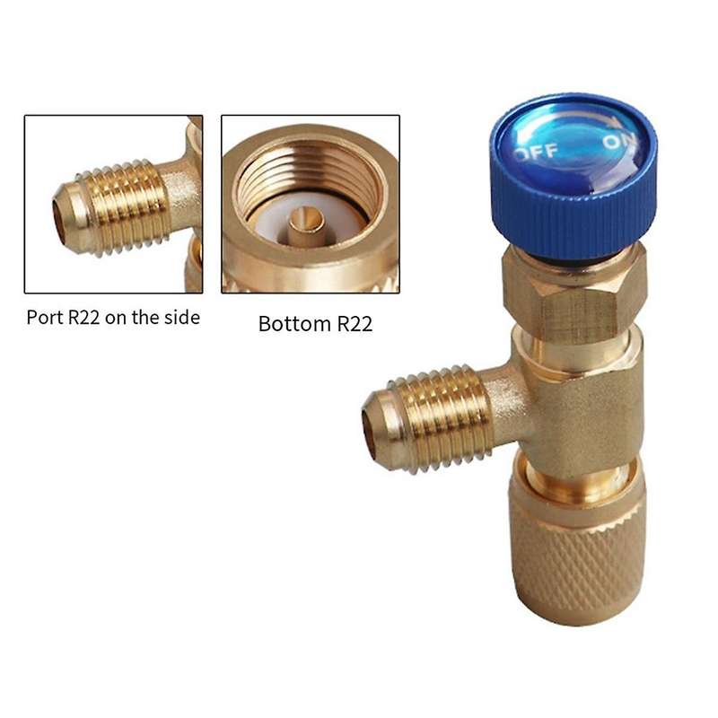 R410 AC Valve 1/4 Inch Filler Joint A/C Refrigerant Valve Air Conditioning Repair and Fluoride Safe