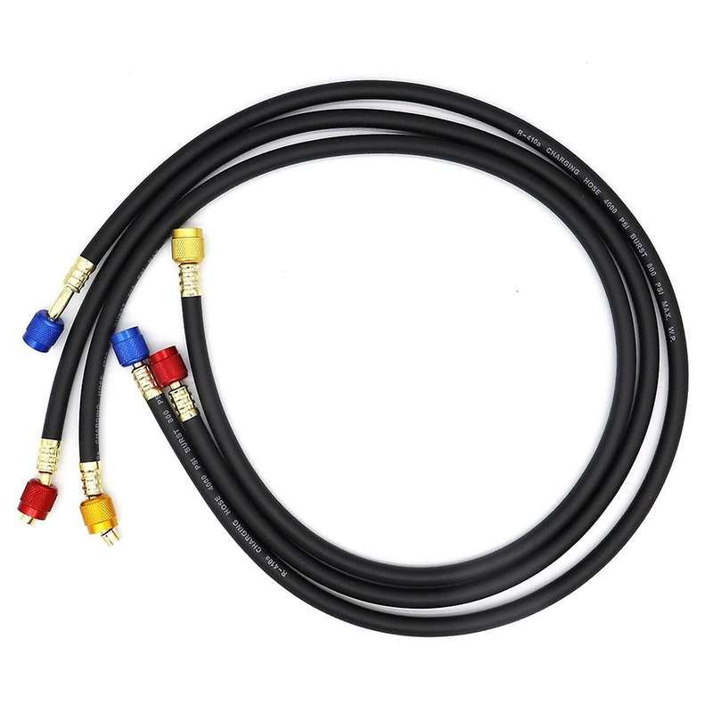 R410A 1/4 Inch SAE Charging Hose Set HVAC Air Condition Refrigerant Charging Hoses for R410A R22 R1