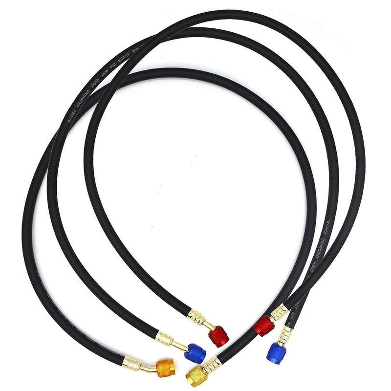 R410A 1/4 Inch SAE Charging Hose Set HVAC Air Condition Refrigerant Charging Hoses for R410A R22 R1