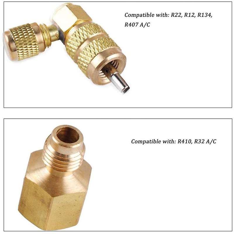 R410A Valve Core Remover with Dual Size SAE 1/4 & 5/16 Port,Valve Cores and Nut,HVAC Valve Core Remo