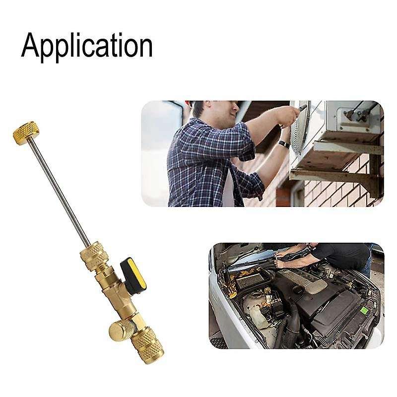 R410A Valve Core Remover with Dual Size SAE 1/4 & 5/16 Port,Valve Cores A,Valve Core Removal Install