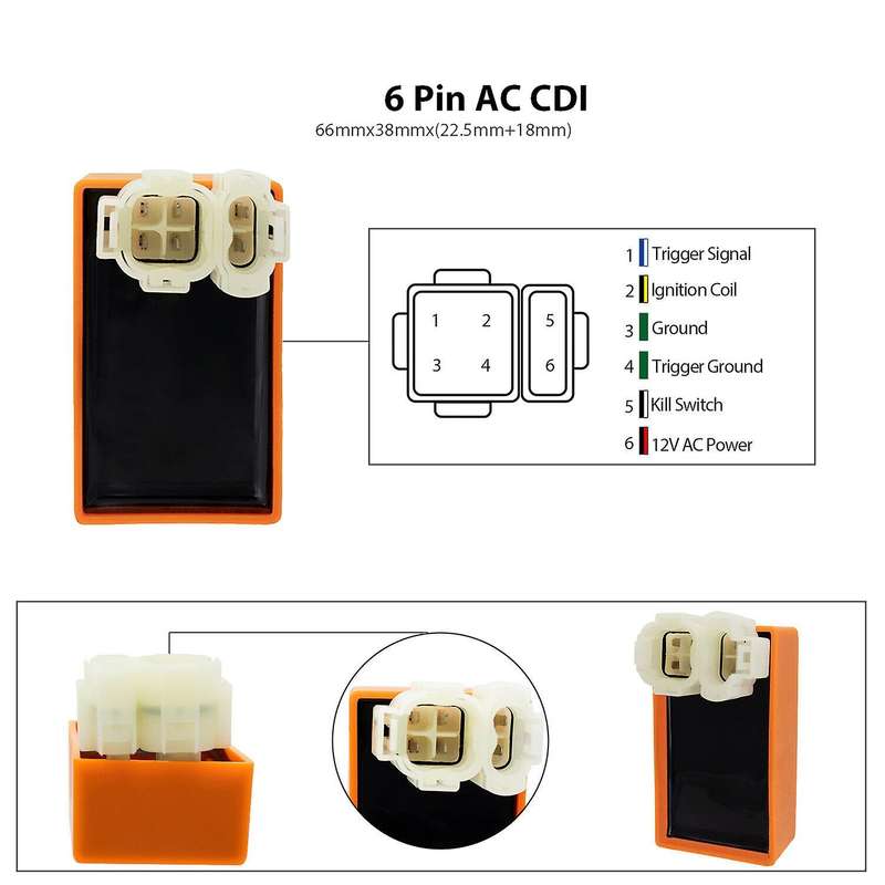 Racing CDI Box Ignition Coil Spark Plug Kit for ATC XR CRF 50Cc 70Cc 90Cc 125Cc
