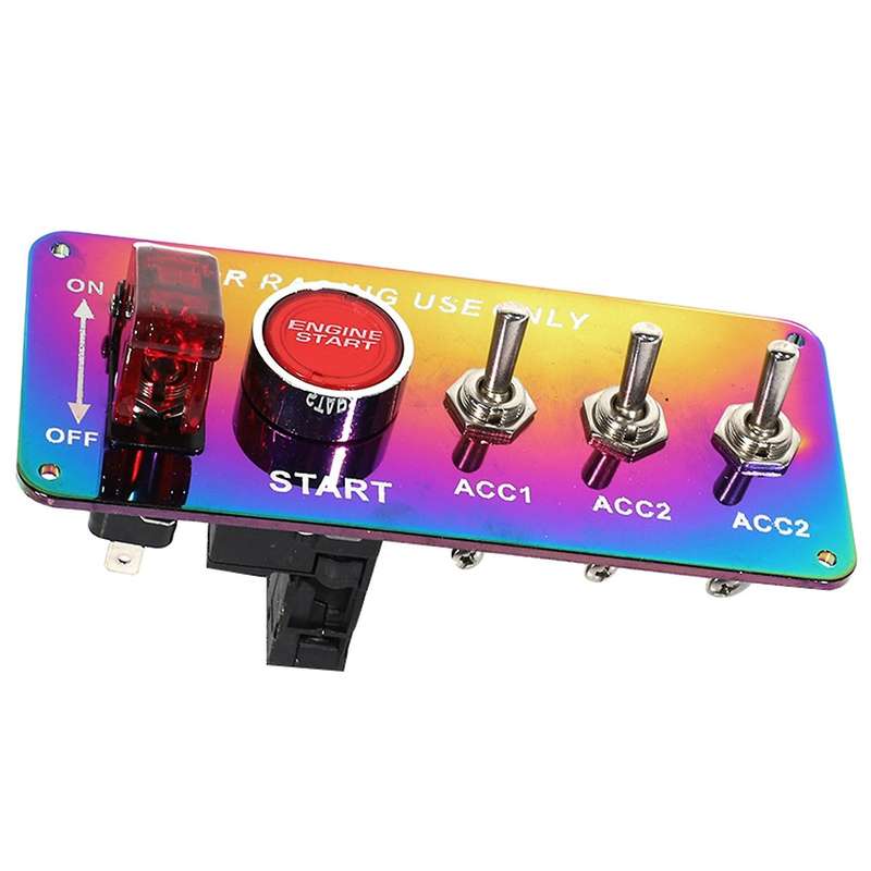 Racing Ignition Auxiliary Engine Start Button Switch Panel / Car Modification Combination Switch / C