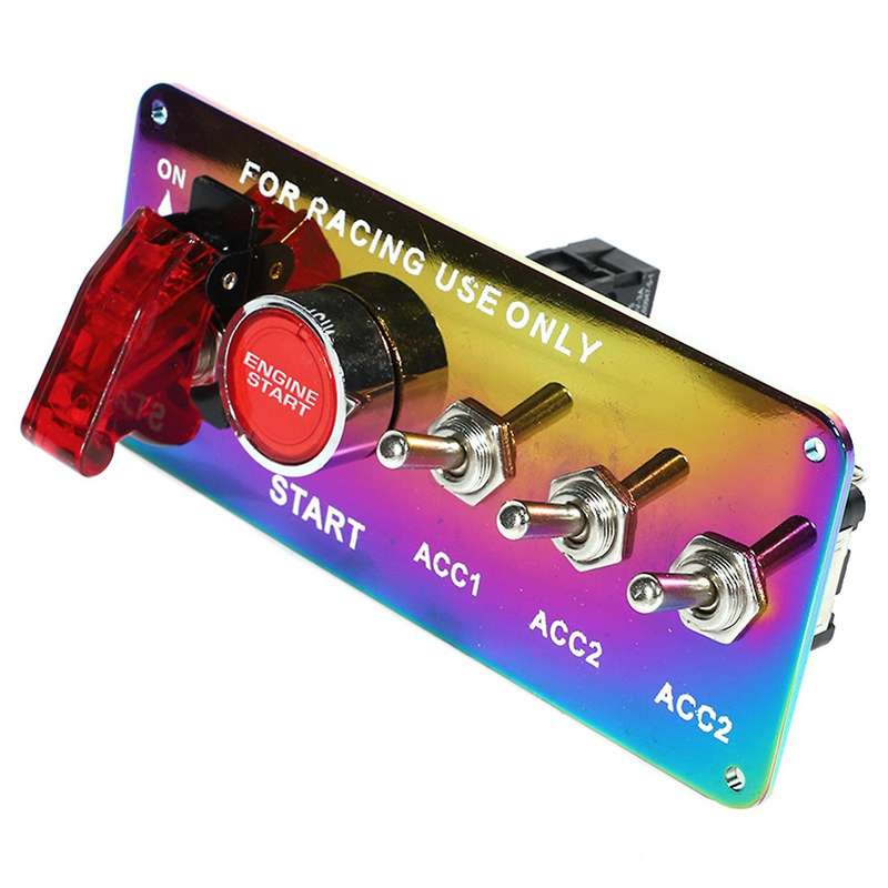 Racing Ignition Auxiliary Engine Start Button Switch Panel / Car Modification Combination Switch / C