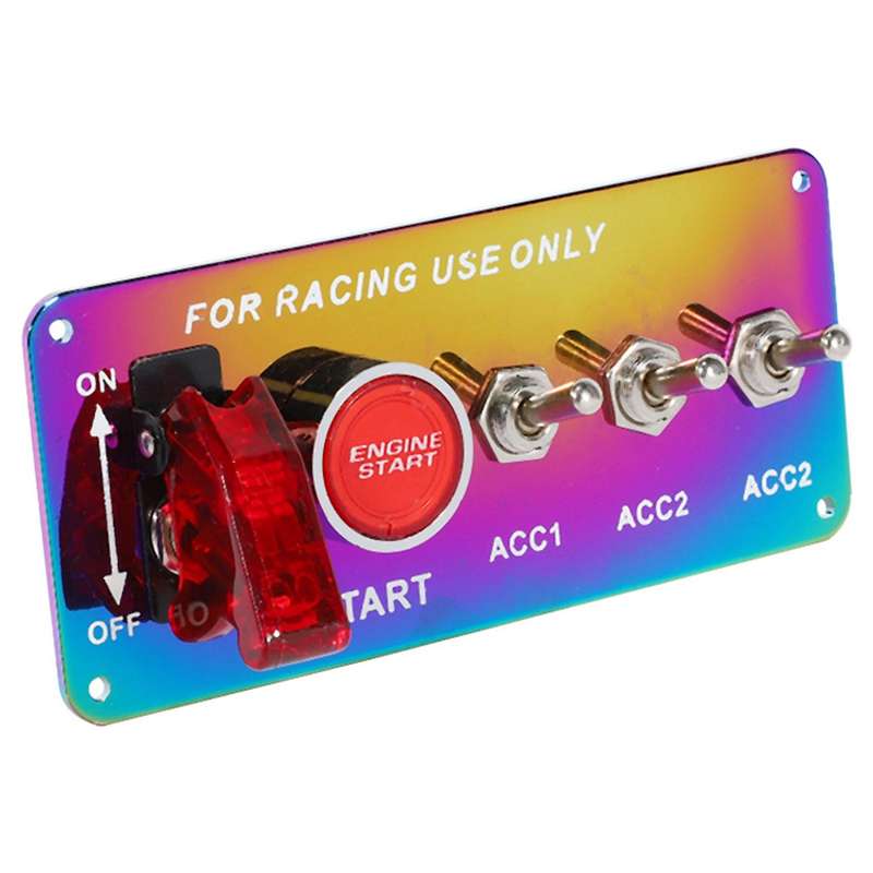 Racing Ignition Auxiliary Engine Start Button Switch Panel / Car Modification Combination Switch / C